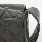 Chanel Shoulder Bag Quilted Lambskin Black Gold — view 8