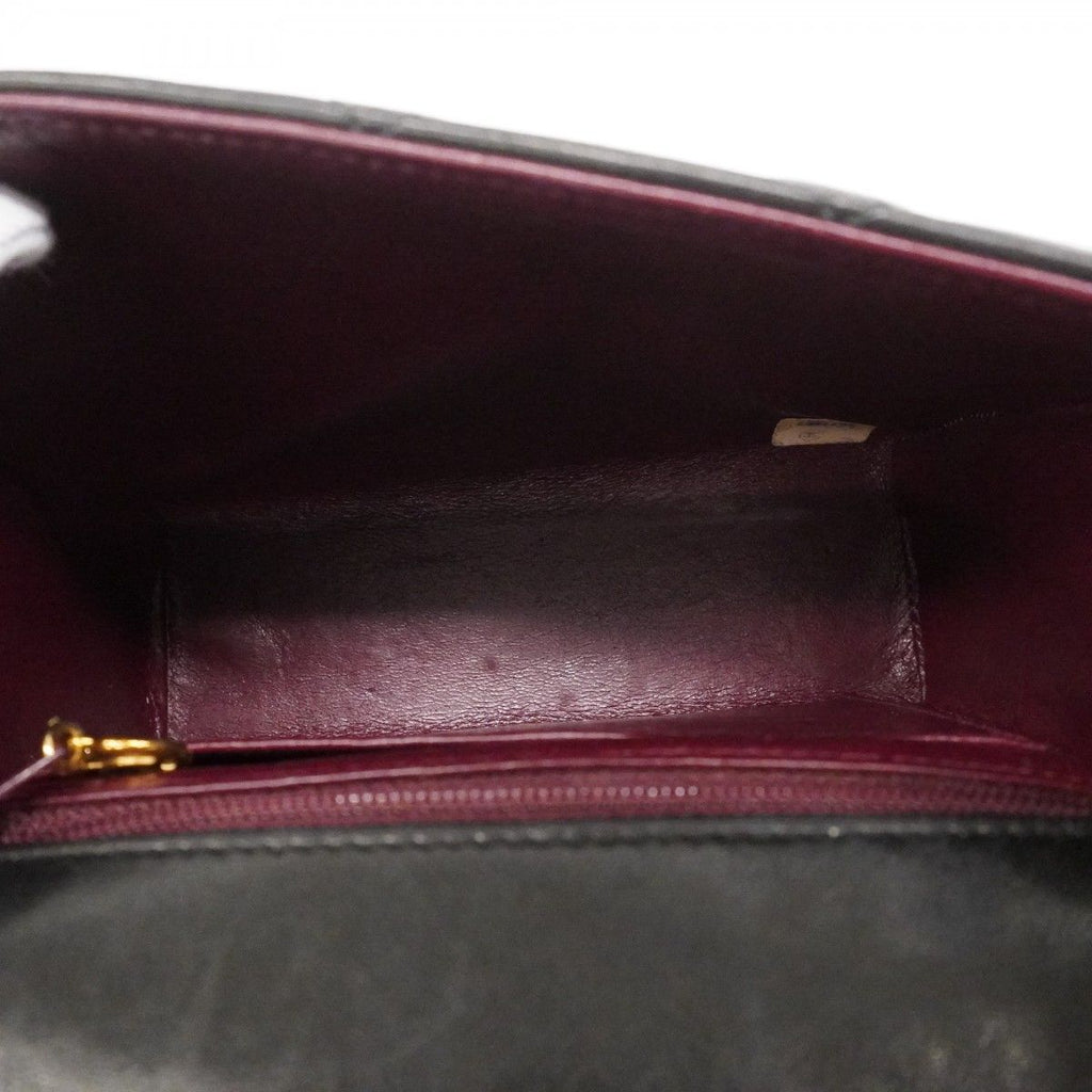 Chanel Shoulder Bag Quilted Lambskin Black Gold — view 4