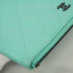 Chanel Pouch Quilted Lambskin Emerald Green — view 6