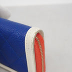 Chanel Coin Case CC Filigree Caviar Leather Blue White Red Gold — view 5