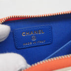 Chanel Coin Case CC Filigree Caviar Leather Blue White Red Gold — view 4