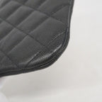 Chanel Pouch Quilted Caviar Leather Black Silver — view 5