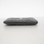 Chanel Pouch Quilted Caviar Leather Black Silver — view 2