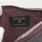 Chanel Pouch Quilted Caviar Leather Black Silver — view 4