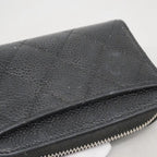 Chanel Coin Case Quilted Caviar Leather Black Silver — view 8