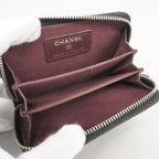 Chanel Coin Case Quilted Caviar Leather Black Silver — view 3