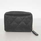 Chanel Coin Case Quilted Caviar Leather Black Silver — view 9