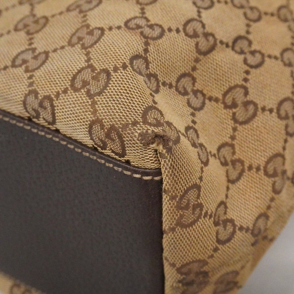Gucci Tote GG Canvas Brown Gold — view 6