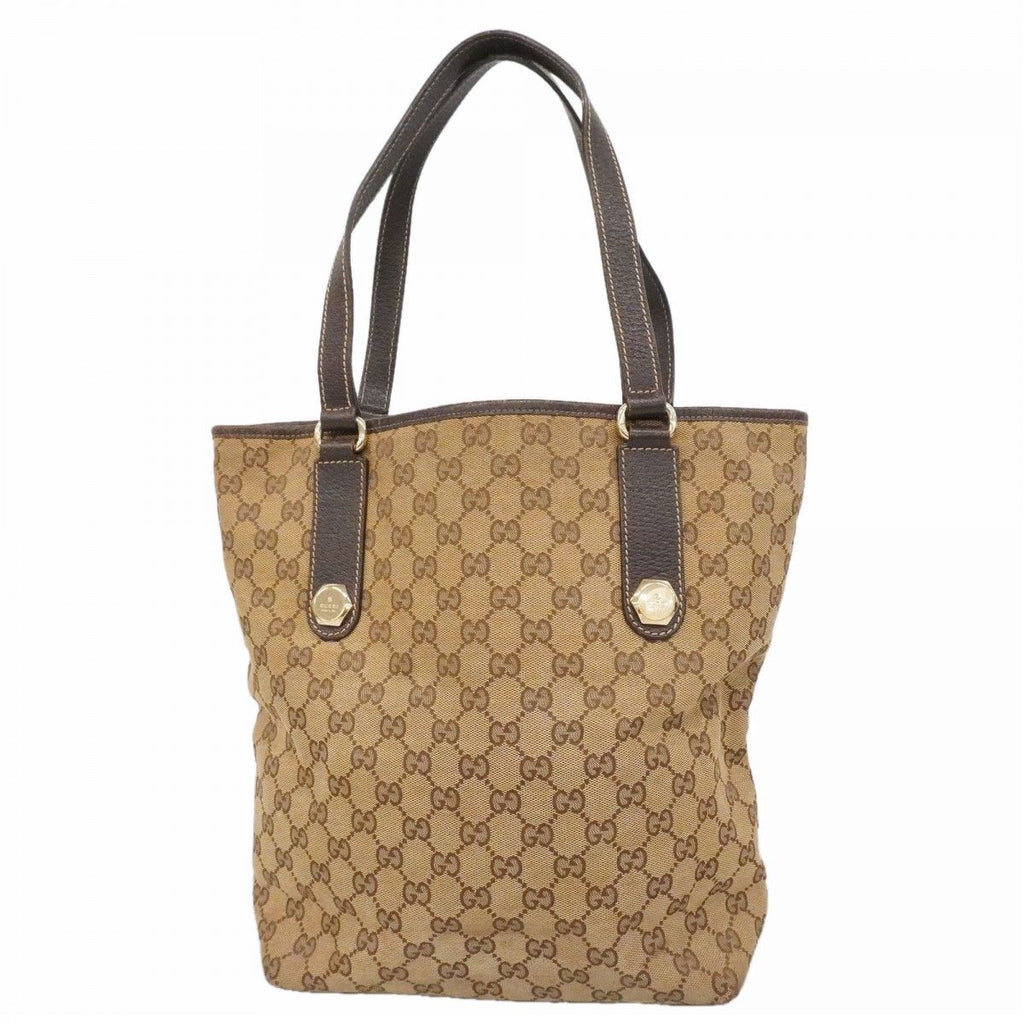 Gucci Tote GG Canvas Brown Gold