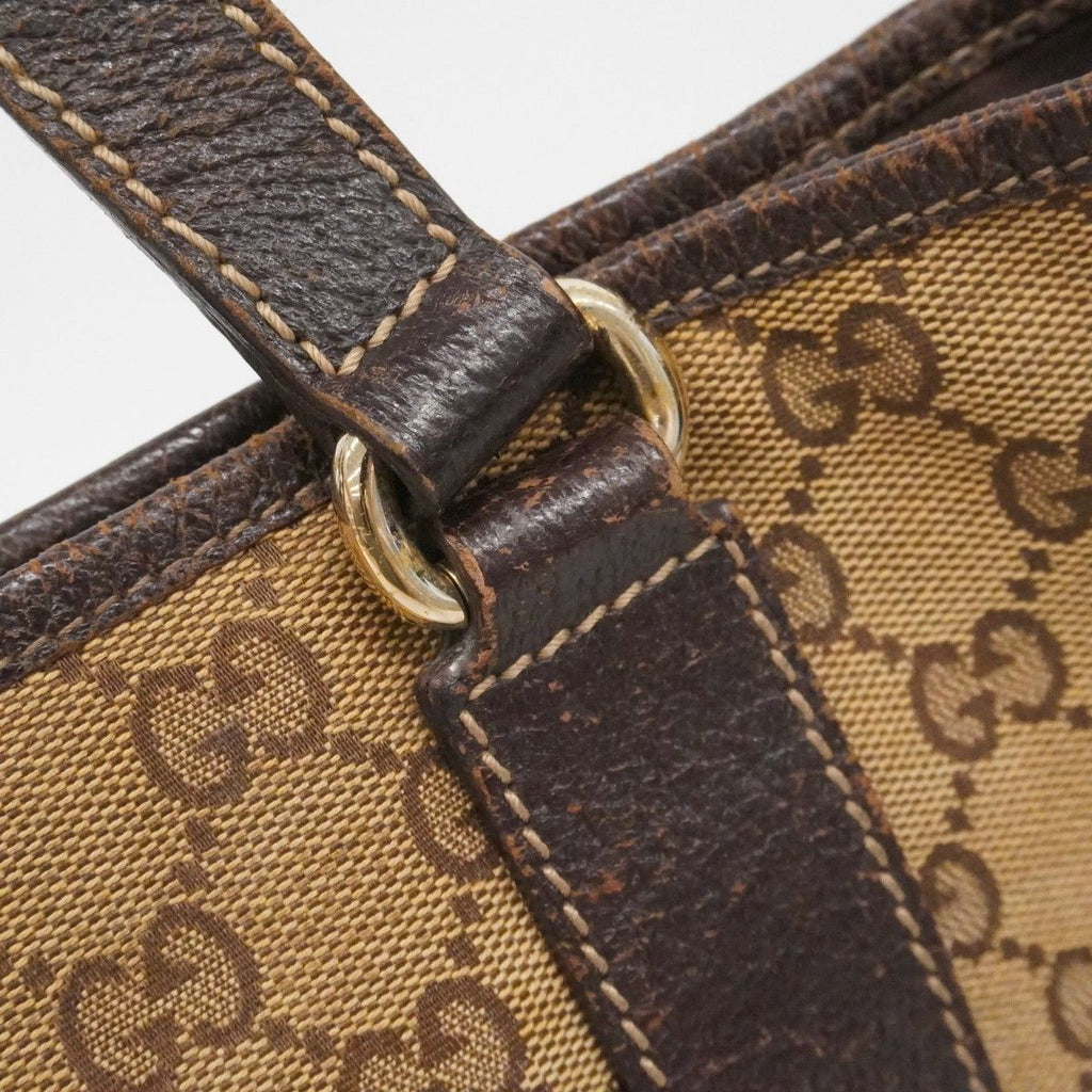 Gucci Tote GG Canvas Brown Gold — view 9