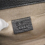 Gucci Shoulder Bag GG Marmont Leather Black Gold — view 5