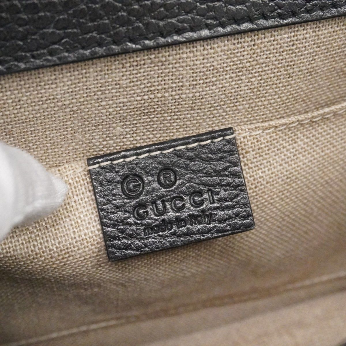 Gucci Shoulder Bag GG Marmont Leather Black Gold — view 5