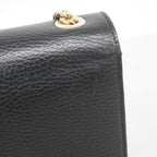 Gucci Shoulder Bag GG Marmont Leather Black Gold — view 8
