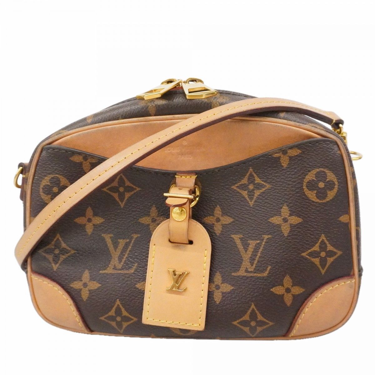 Louis Vuitton Shoulder Bag Monogram Deauville Mini Brown