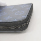 Louis Vuitton Wallet Monogram Shadow Zippy Vertical Black Navy — view 8