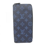 Louis Vuitton Wallet Monogram Shadow Zippy Vertical Black Navy