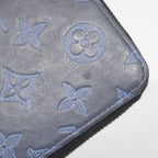 Louis Vuitton Wallet Monogram Shadow Zippy Vertical Black Navy — view 9