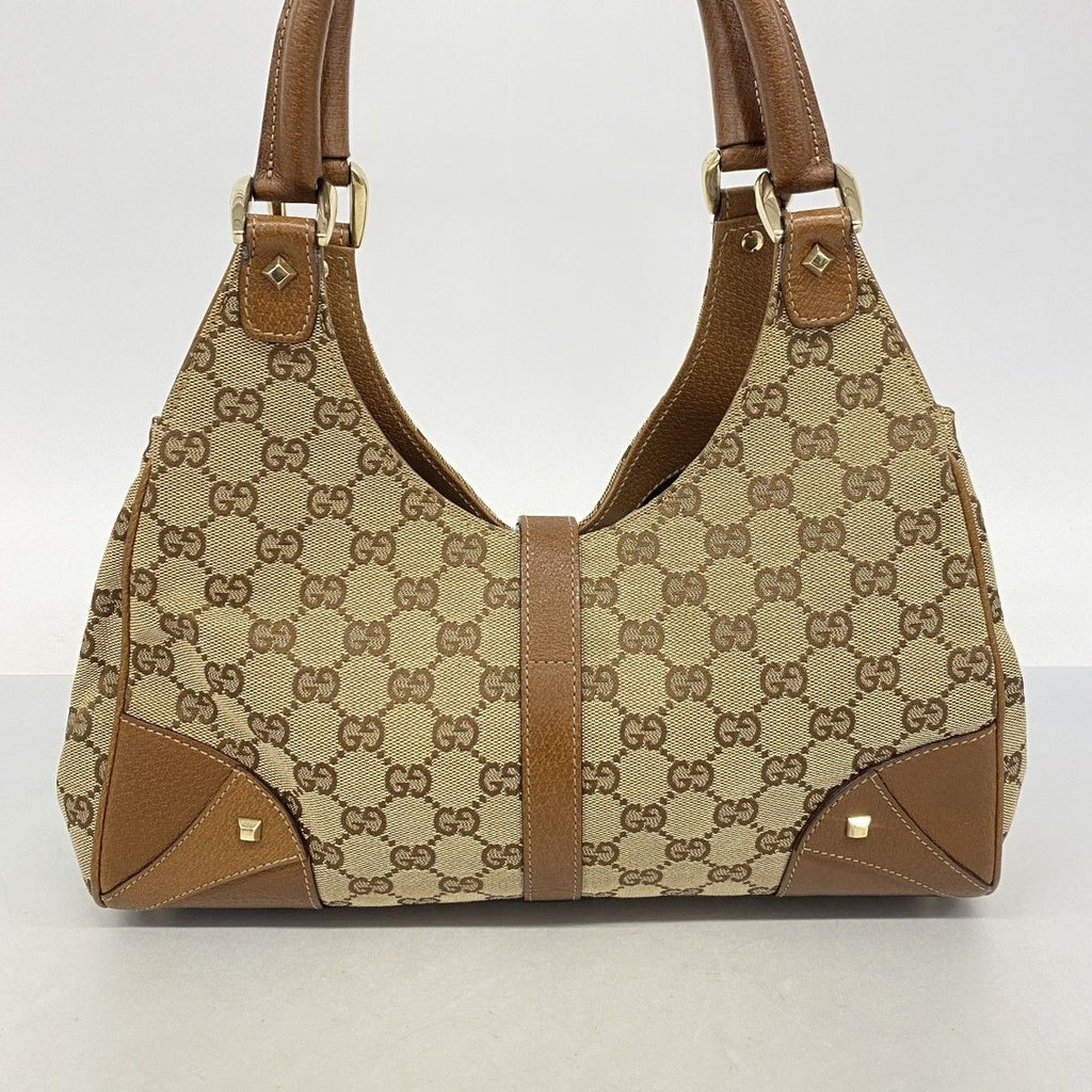 Gucci Handbag GG Canvas New Jackie Brown Gold — view 9