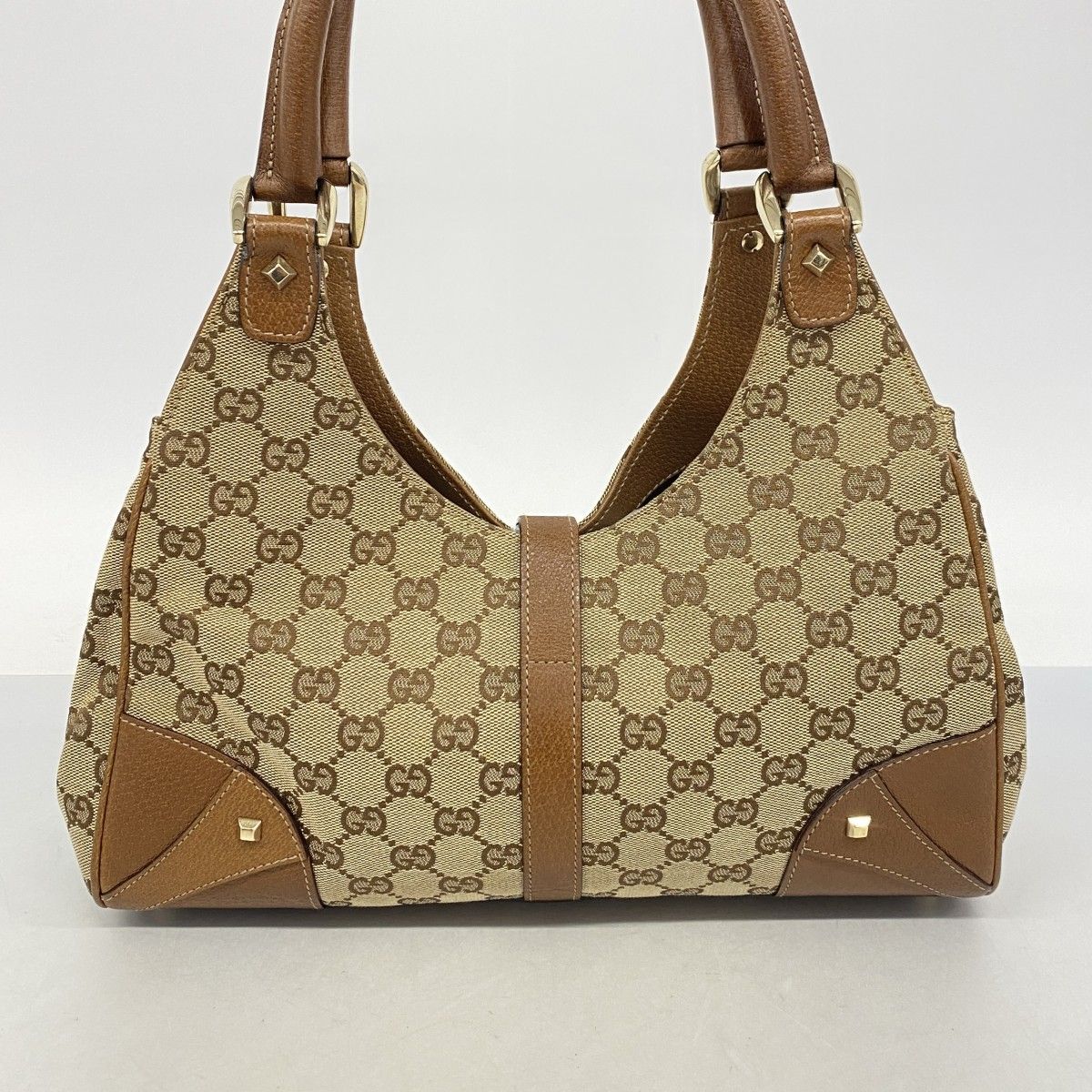 Gucci Handbag GG Canvas New Jackie Brown Gold — view 9