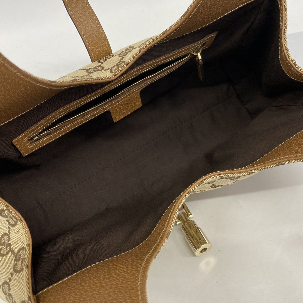 Gucci Handbag GG Canvas New Jackie Brown Gold — view 4