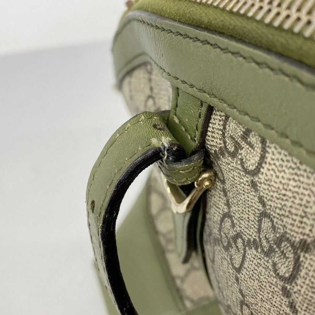 Gucci Handbag GG Supreme Brown Green Gold — view 7