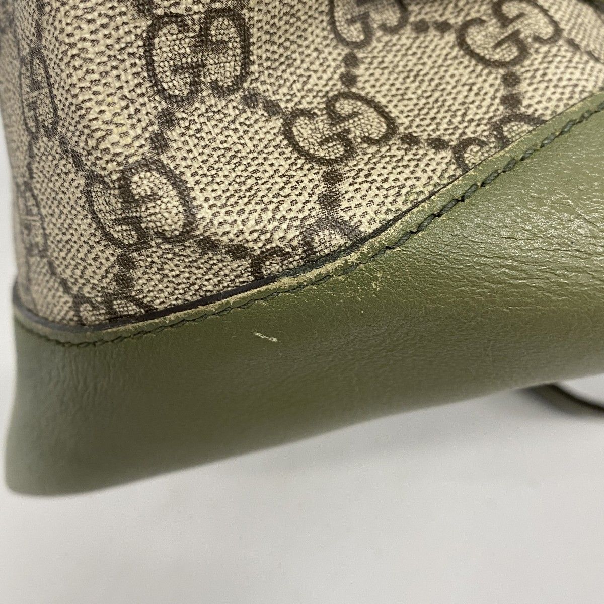 Gucci Handbag GG Supreme Brown Green Gold — view 9