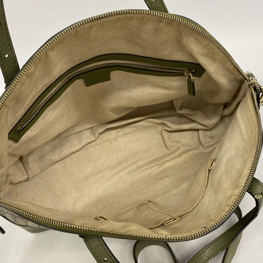 Gucci Handbag GG Supreme Brown Green Gold — view 4