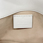 Gucci Shoulder Bag GG Marmont Leather White Gold — view 5