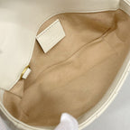 Gucci Shoulder Bag GG Marmont Leather White Gold — view 4