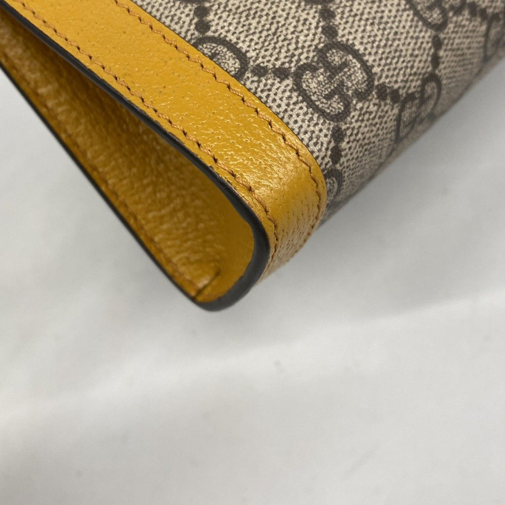Gucci Clutch GG Supreme Brown Gold — view 7