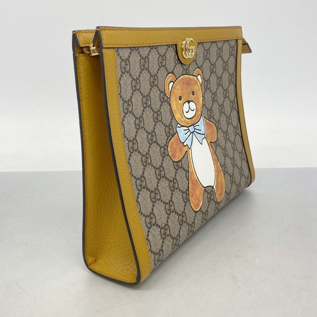Gucci Clutch GG Supreme Brown Gold — view 2