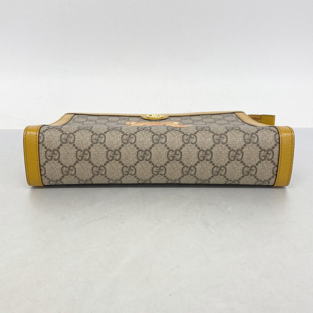 Gucci Clutch GG Supreme Brown Gold — view 3