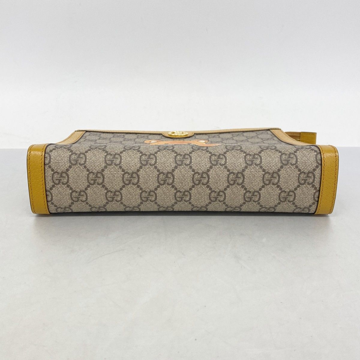Gucci Clutch GG Supreme Brown Gold — view 3