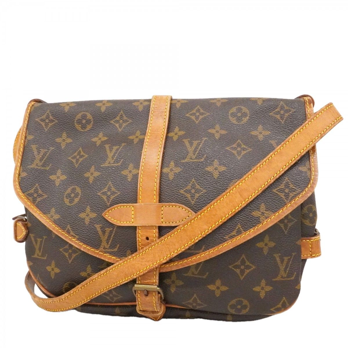 Louis Vuitton Shoulder Bag Monogram Saumur 30 Brown