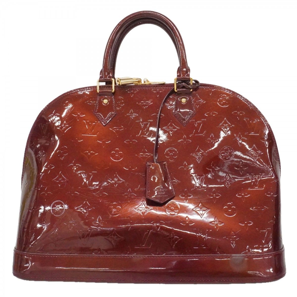 Louis Vuitton Handbag Vernis Alma GM Rouge Fauvist
