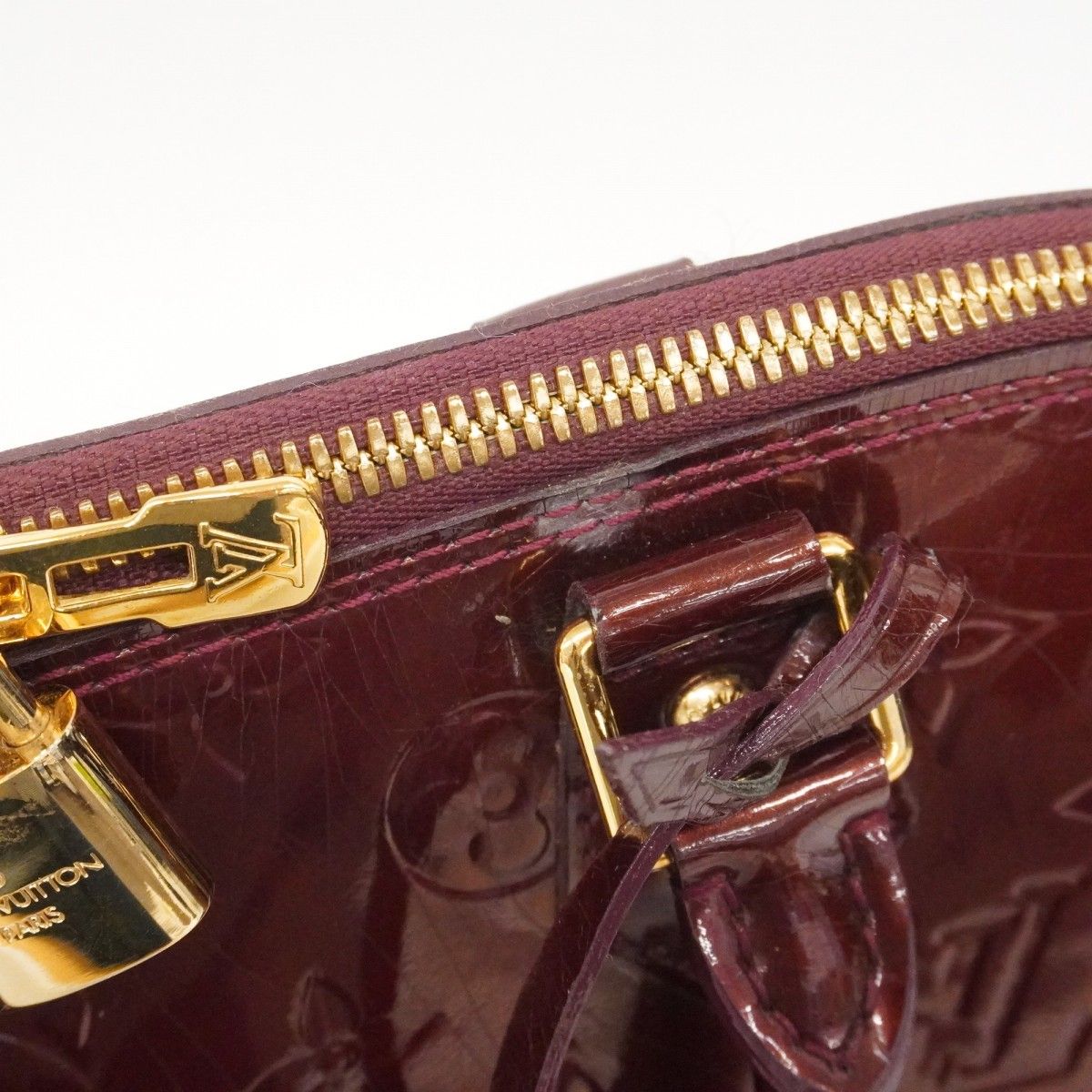 Louis Vuitton Handbag Vernis Alma GM Rouge Fauvist — view 6