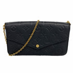 Louis Vuitton Shoulder Wallet Monogram Empreinte Pochette Felicity Noir
