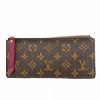 Louis Vuitton Wallet Monogram Portefeuille Adele Brown Fuchsia