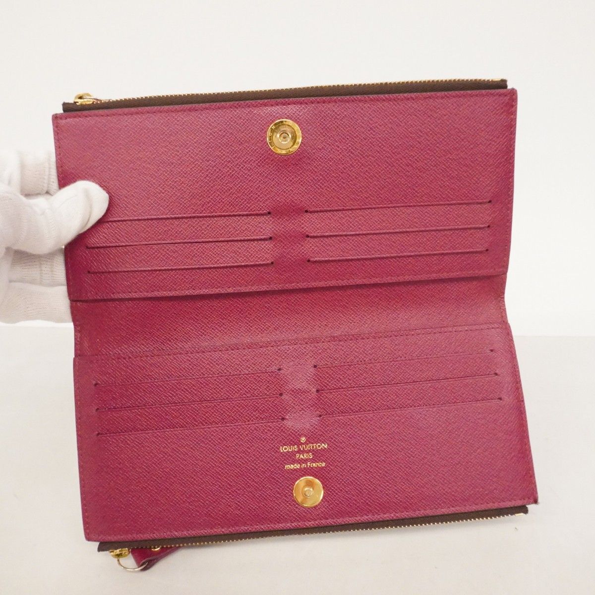 Louis Vuitton Wallet Monogram Portefeuille Adele Brown Fuchsia — view 3