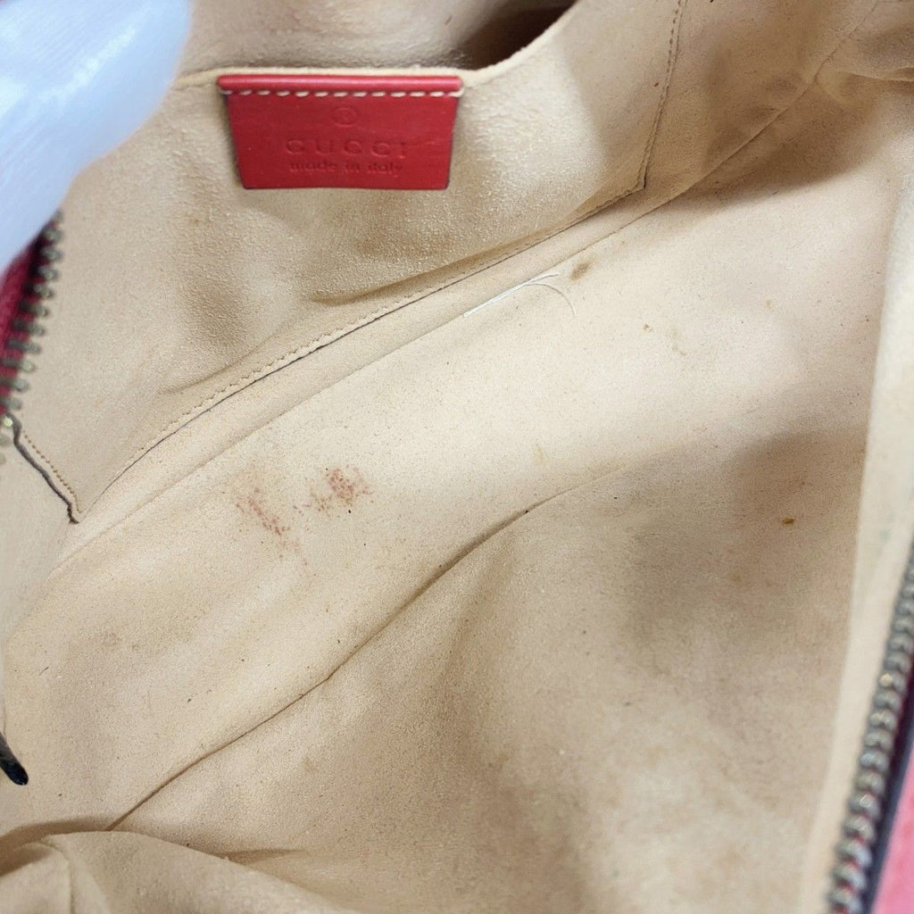 Gucci Shoulder Bag GG Marmont Leather Red Gold — view 4