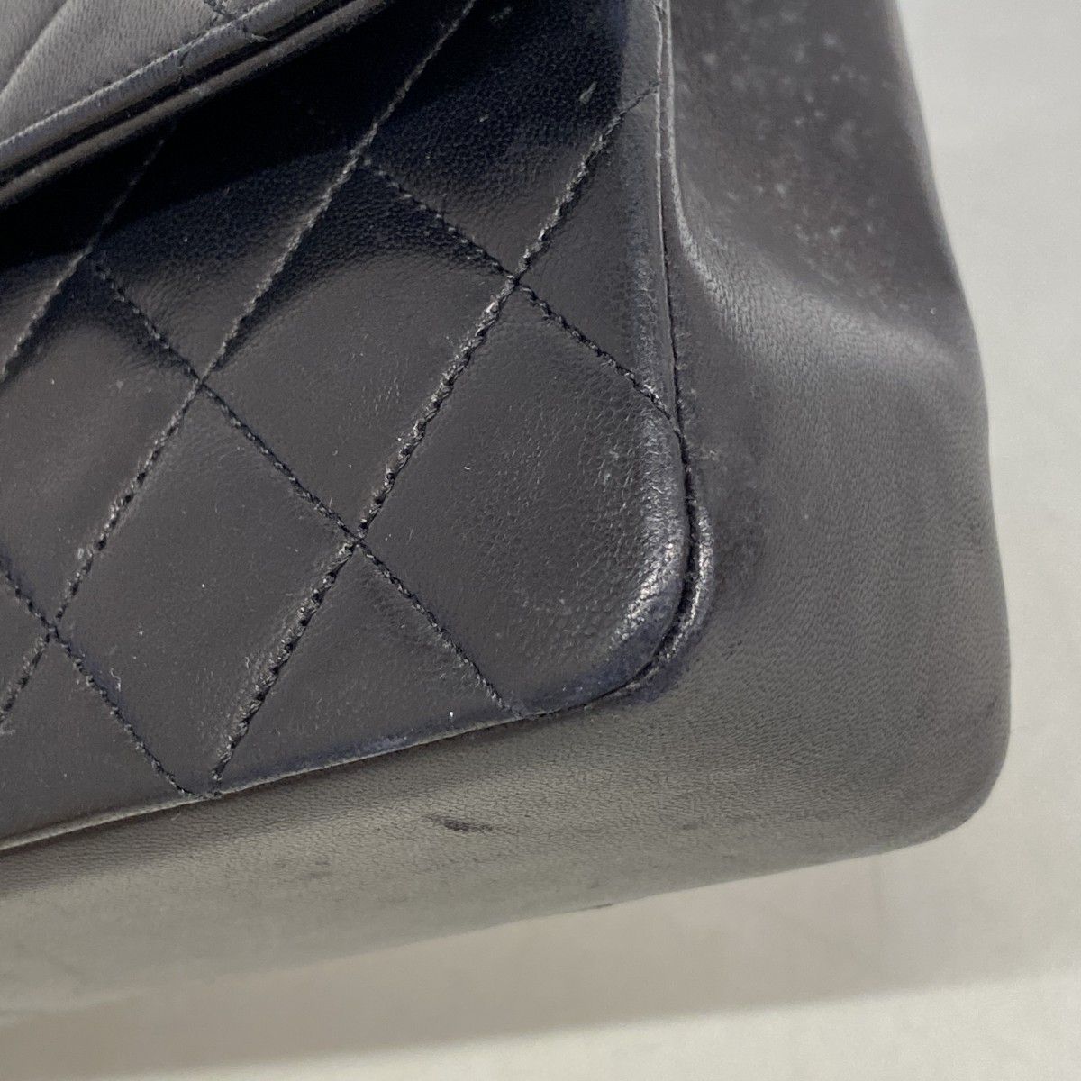 Chanel Shoulder Bag Quilted Lambskin Black Gold — view 7