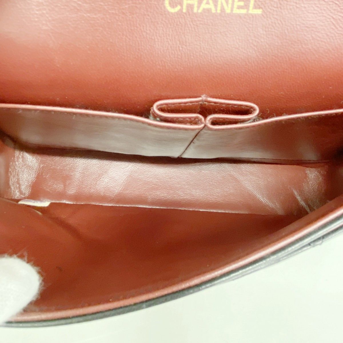 Chanel Shoulder Bag Quilted Lambskin Black Gold — view 4