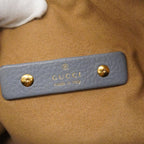 Gucci Shoulder Bag Soft Bit Leather Blue Gold — view 5