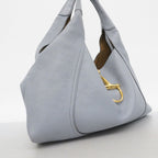 Gucci Shoulder Bag Soft Bit Leather Blue Gold — view 2