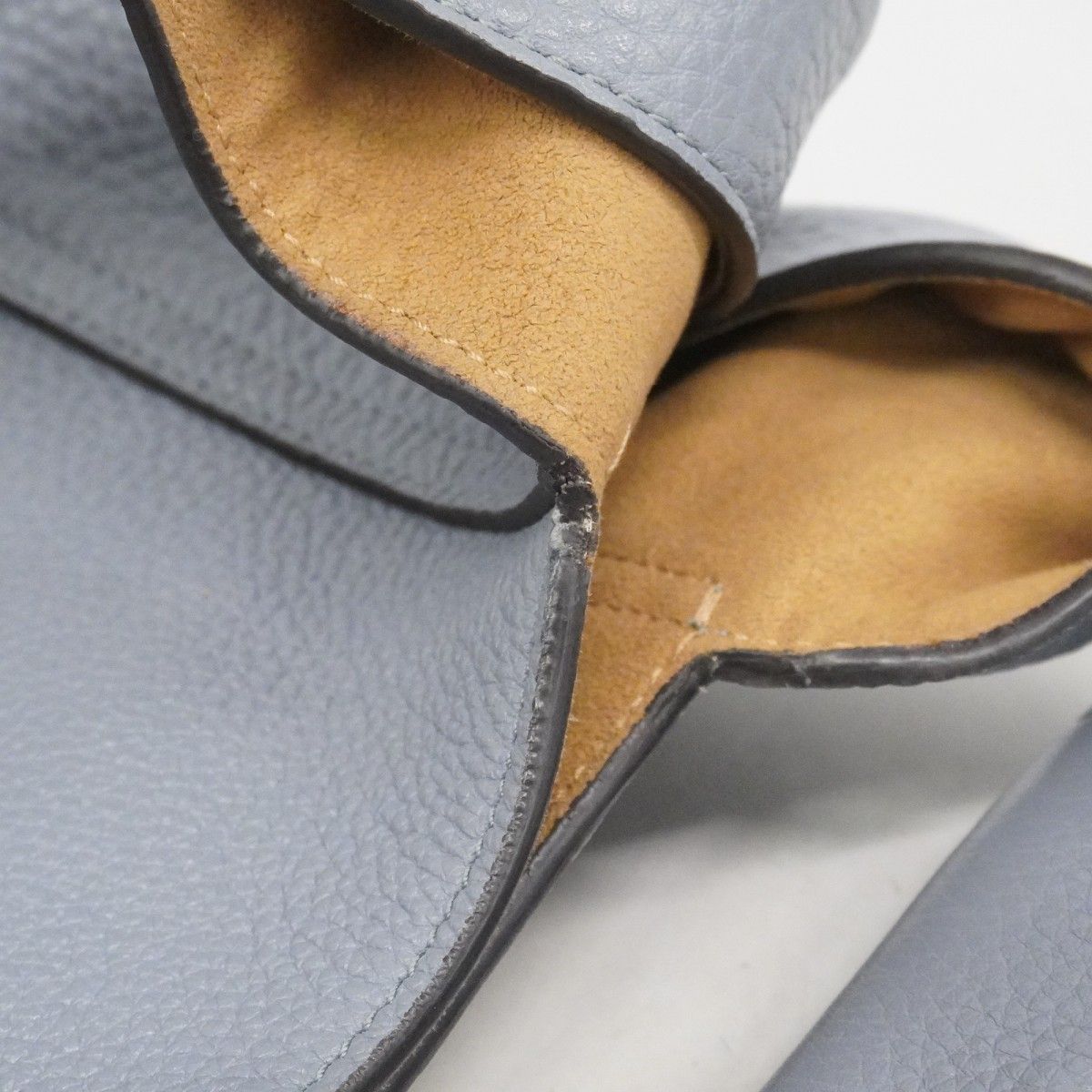 Gucci Shoulder Bag Soft Bit Leather Blue Gold — view 8