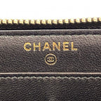 Chanel Wallet Che Blanc Leather Black Gold — view 4