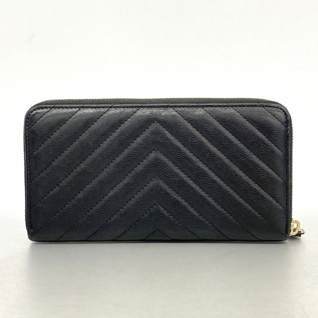 Chanel Wallet Che Blanc Leather Black Gold — view 9