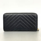Chanel Wallet Che Blanc Leather Black Gold — view 9