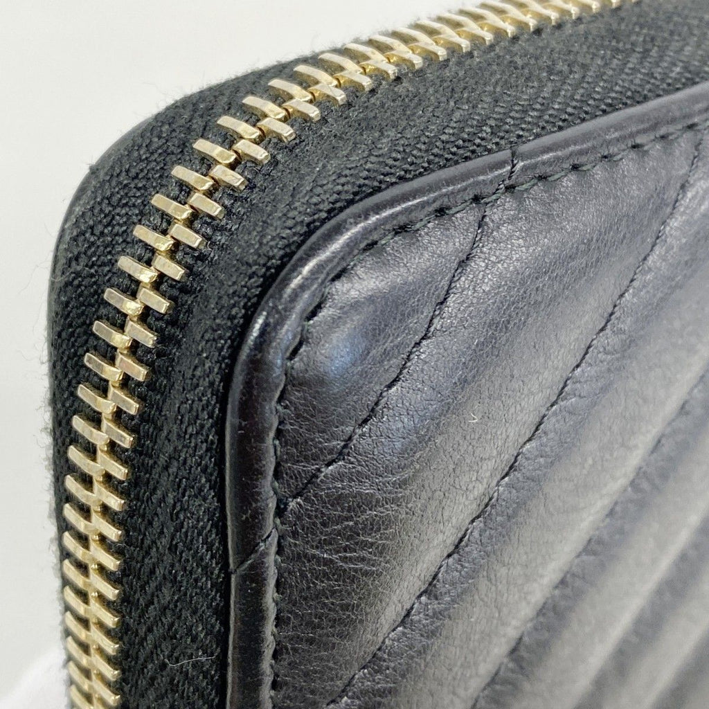 Chanel Wallet Che Blanc Leather Black Gold — view 6