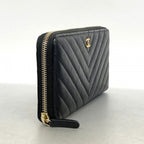 Chanel Wallet Che Blanc Leather Black Gold — view 2